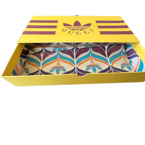 Gucci Adidas Sliding Drawer Storage Gift Handle Box With Tissue 13 x 6 x 2.25 in - Picture 10 of 12